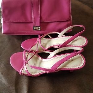 Naturalizer patent leather candy pink clutch